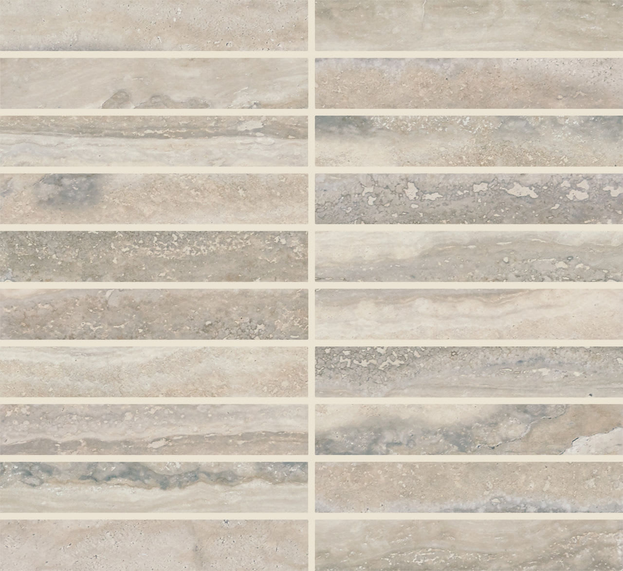 CA43STJ16MBMSMT - Daltile - Calligo - Nimbus - 1.00 in x 6.00 in - Mosaic