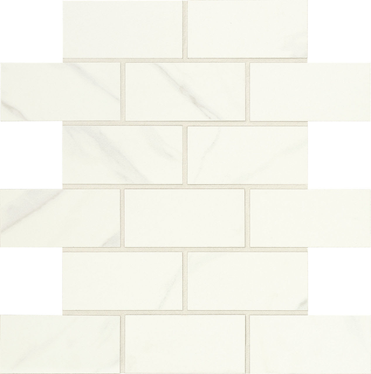 FL0624BJPMS1P2 - Daltile - Florentine - Carrara - 2.00 in x 4.00 in - Brick Joint Mosaic