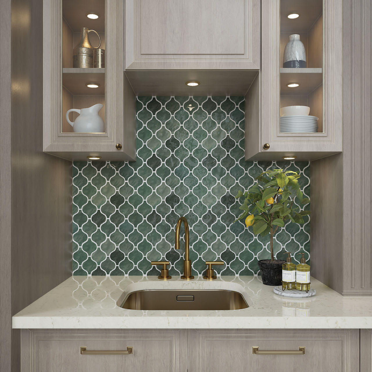 MM3333ARABMS1P2 - Daltile - Mesmerist - Allure - 3.00 in x 3.00 in - Arabesque Mosaic