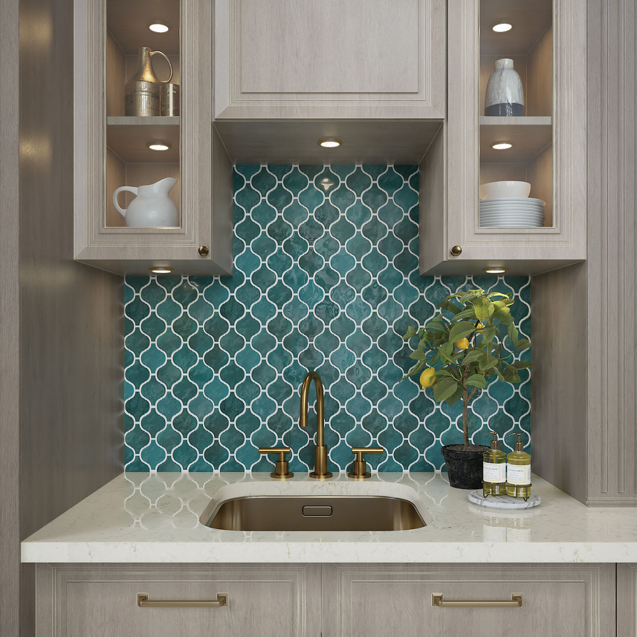 MM3533ARABMS1P2 - Daltile - Mesmerist - Mystique - 3 x 3 - Arabesque Mosaic