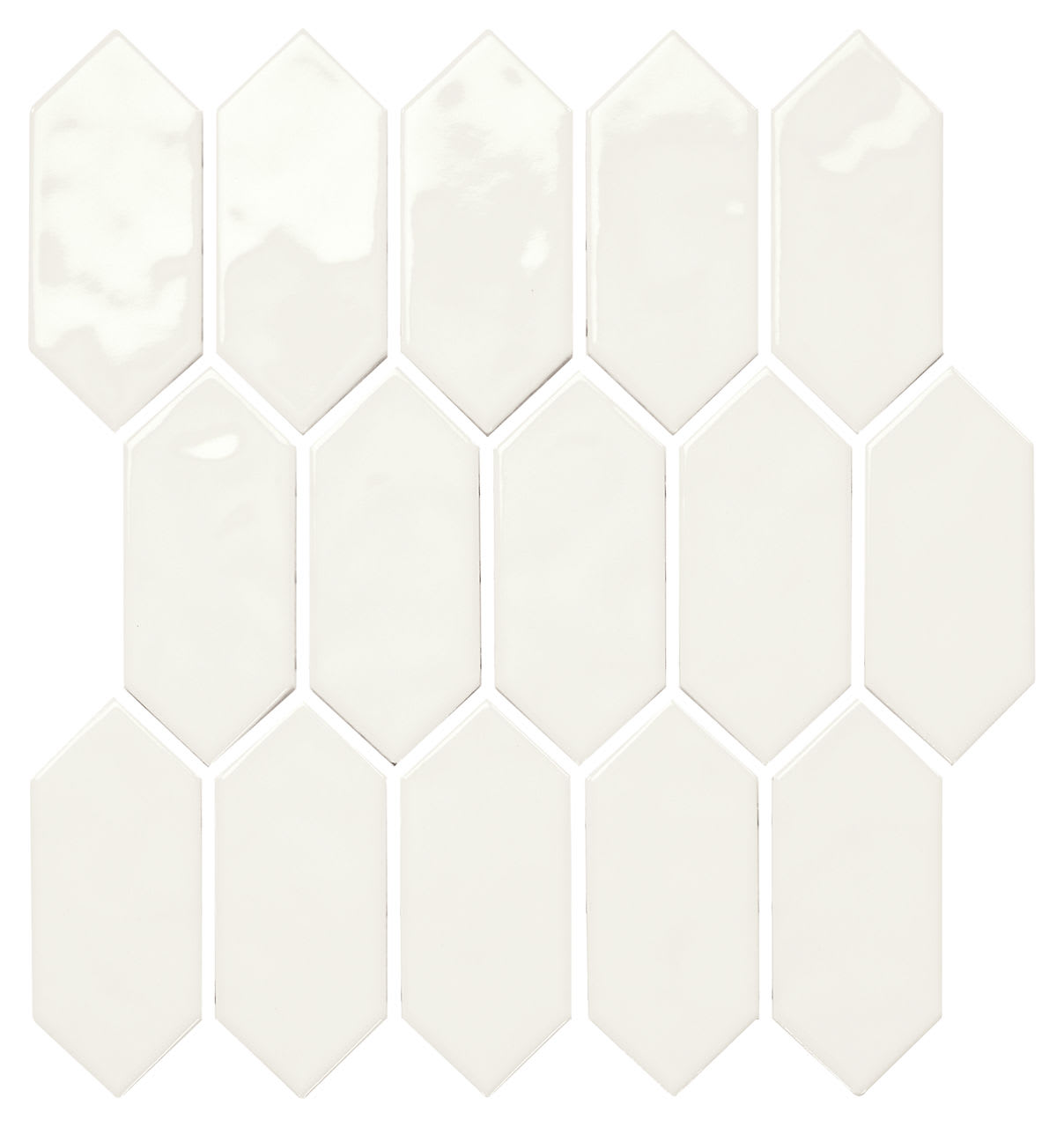 MY9025PICKMS1P2 - Daltile - Mythology - Santorini - 11 x 12 - Picket Mosaic - Undulated