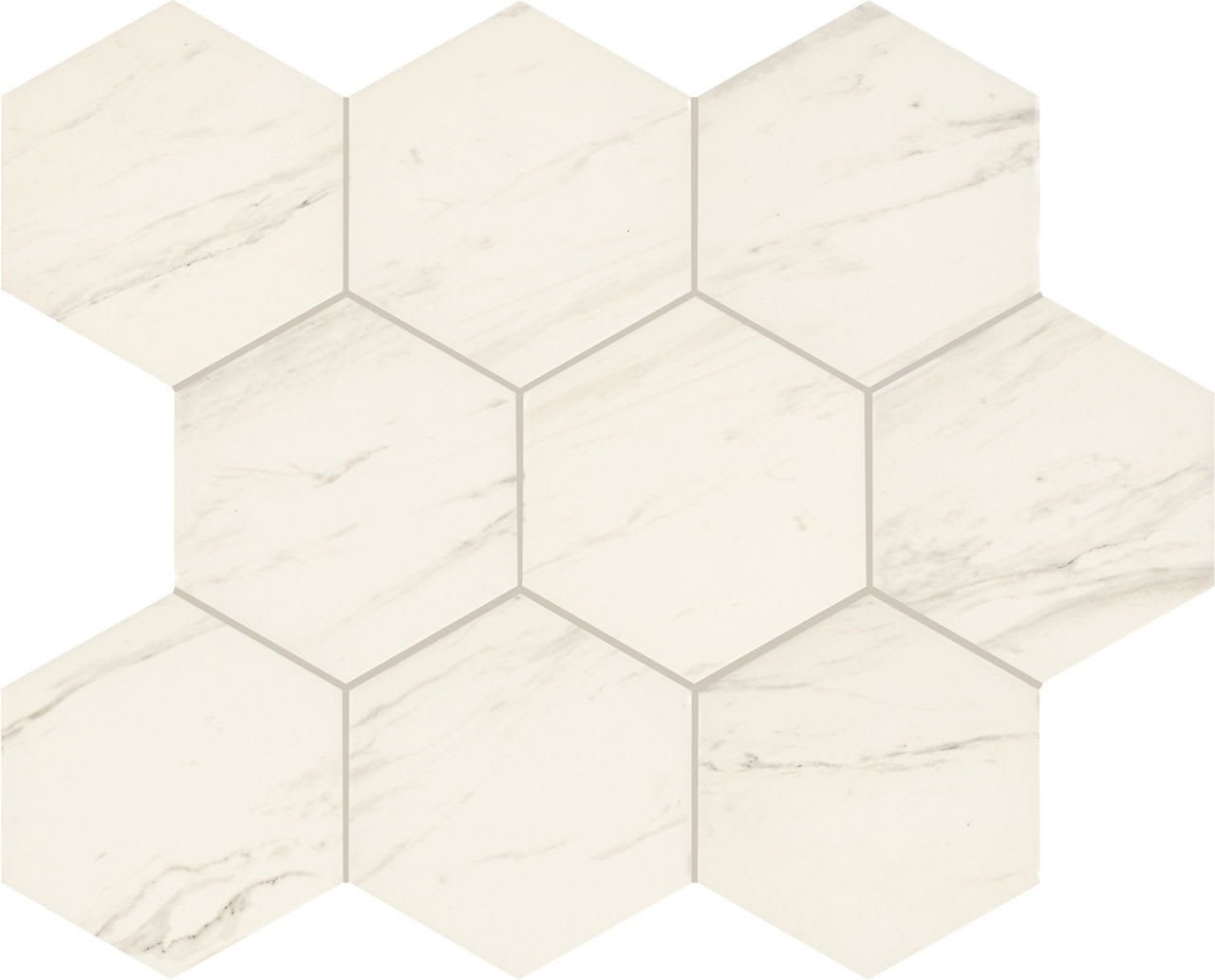 PT208HEX1P2 - Daltile - Perpetuo - Timeless White - 8.00 in x 9.00 in - Hexagon Floor Tile - Matte