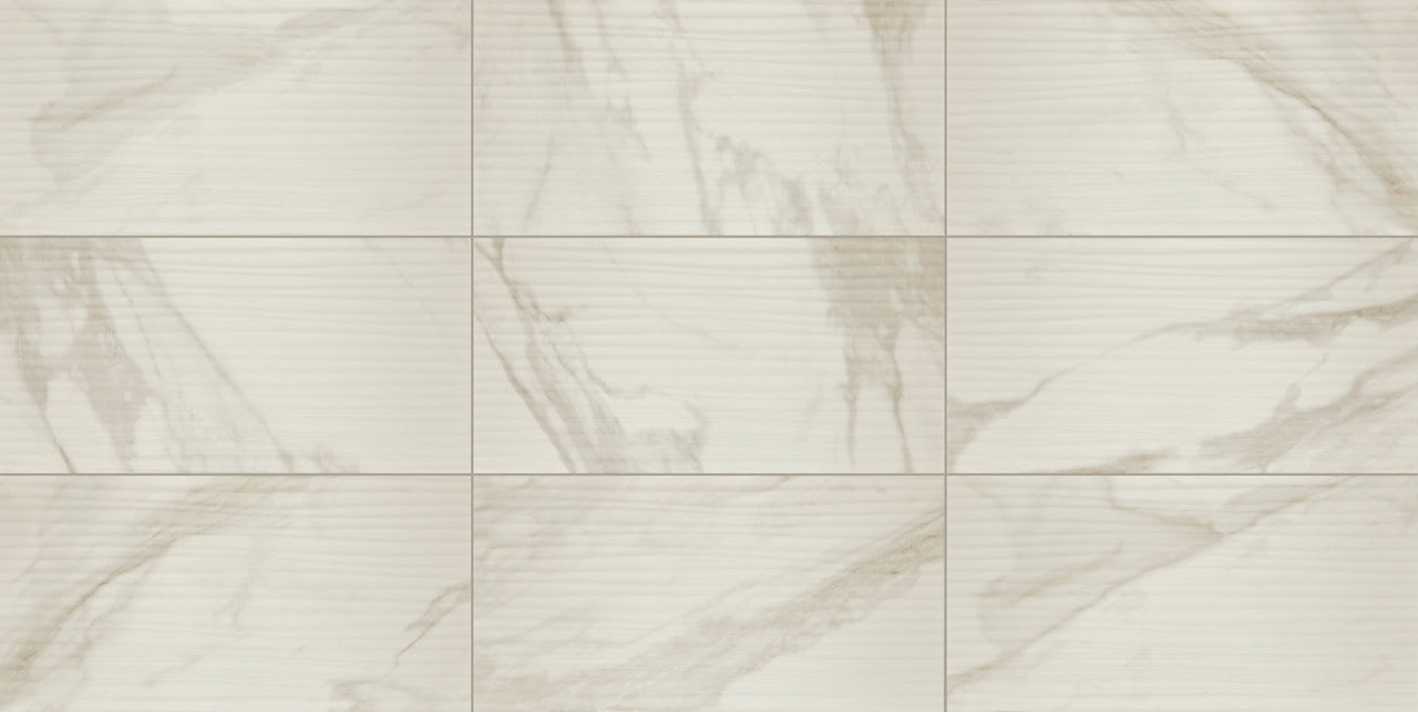 PT211224MWAV1P2 - Daltile - Perpetuo - Brilliant White - 12.00 in x 24.00 in - Wave - Satin