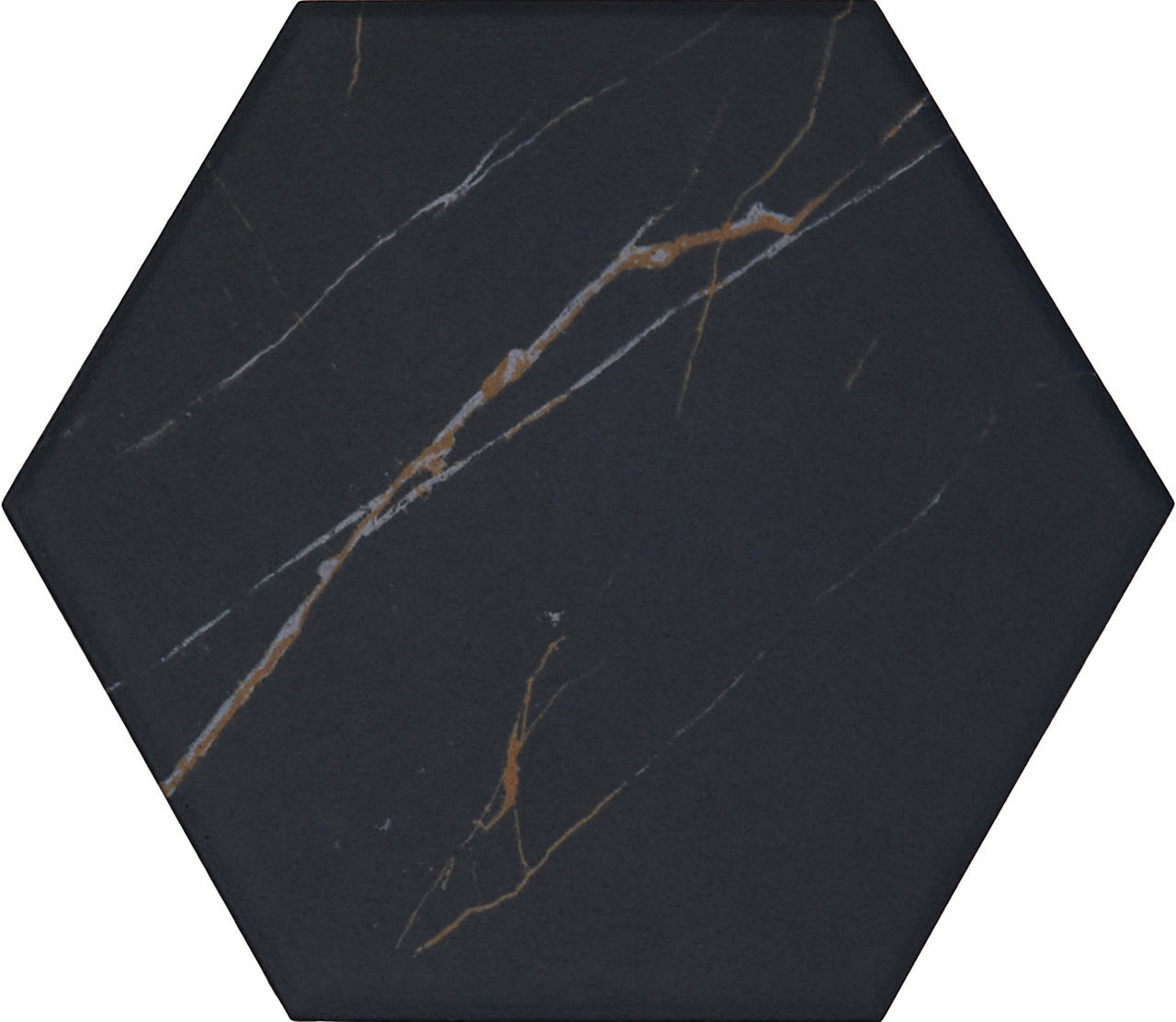PT248HEX1P2 - Daltile - Perpetuo - Infinite Black - 8 x 9 - Hexagon Floor Tile - Matte