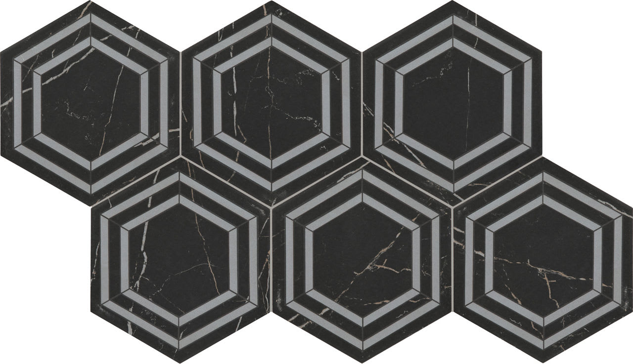 PT26HEXDECOKMT - Daltile - Perpetuo - Tuxedo - 8 x 9 - Matte
