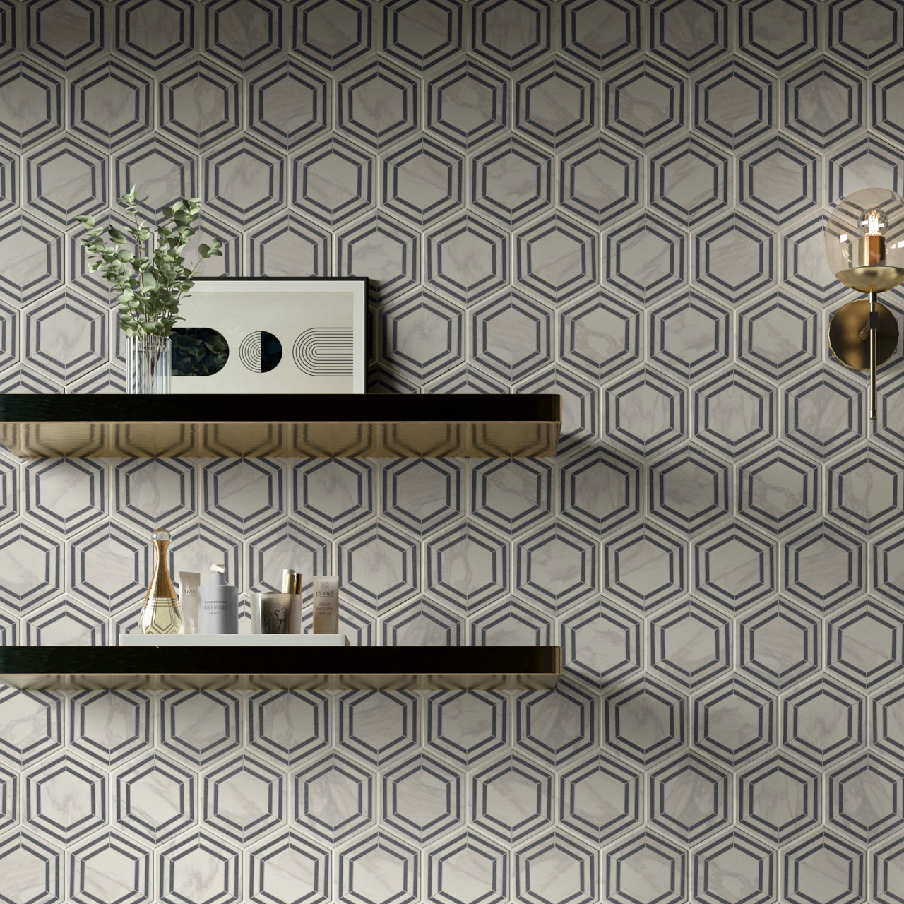 PT25HEXDECOKMT - Daltile - Perpetuo - Bridal - 8.00 in x 9.00 in - Matte