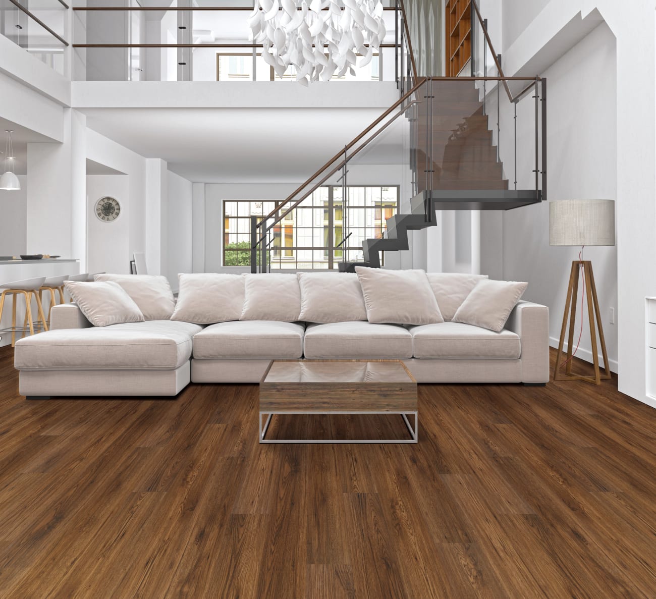 Waterproof Vinyl Plank Flooring for Durable Beauty | Lowe's, image size:1300x1187