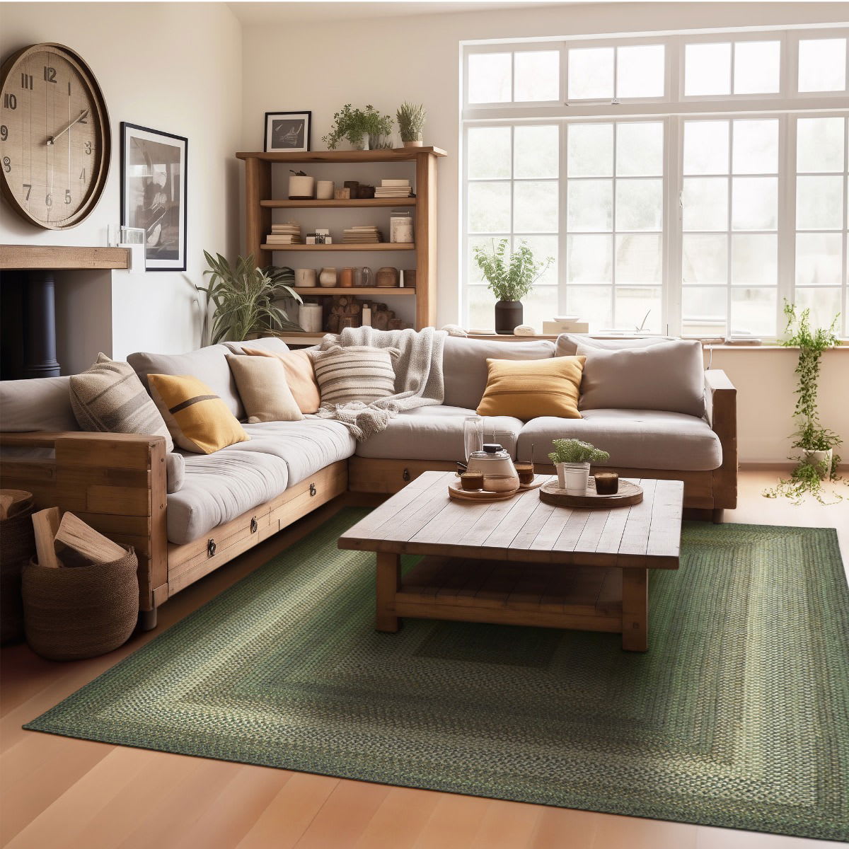 HUDBR-CedarRidge - Homespice - Ultra Durable Braided Rug - Cedar Ridge