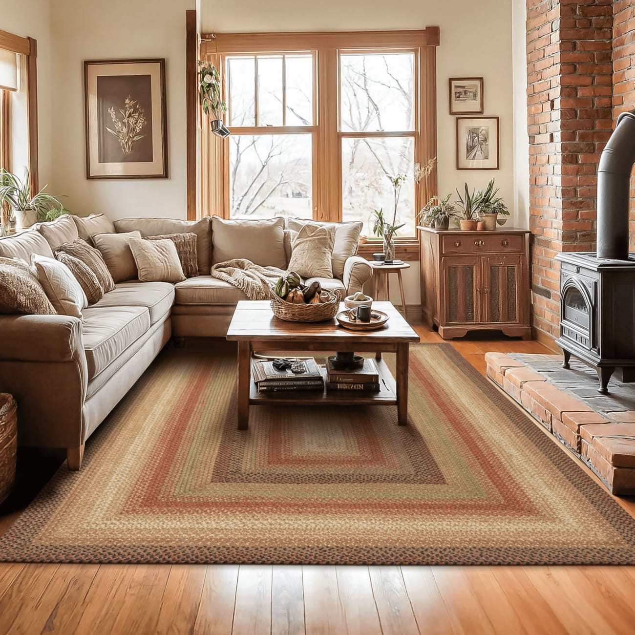 HJBR-Gingerbread - Homespice - Jute Braided Rug - Gingerbread
