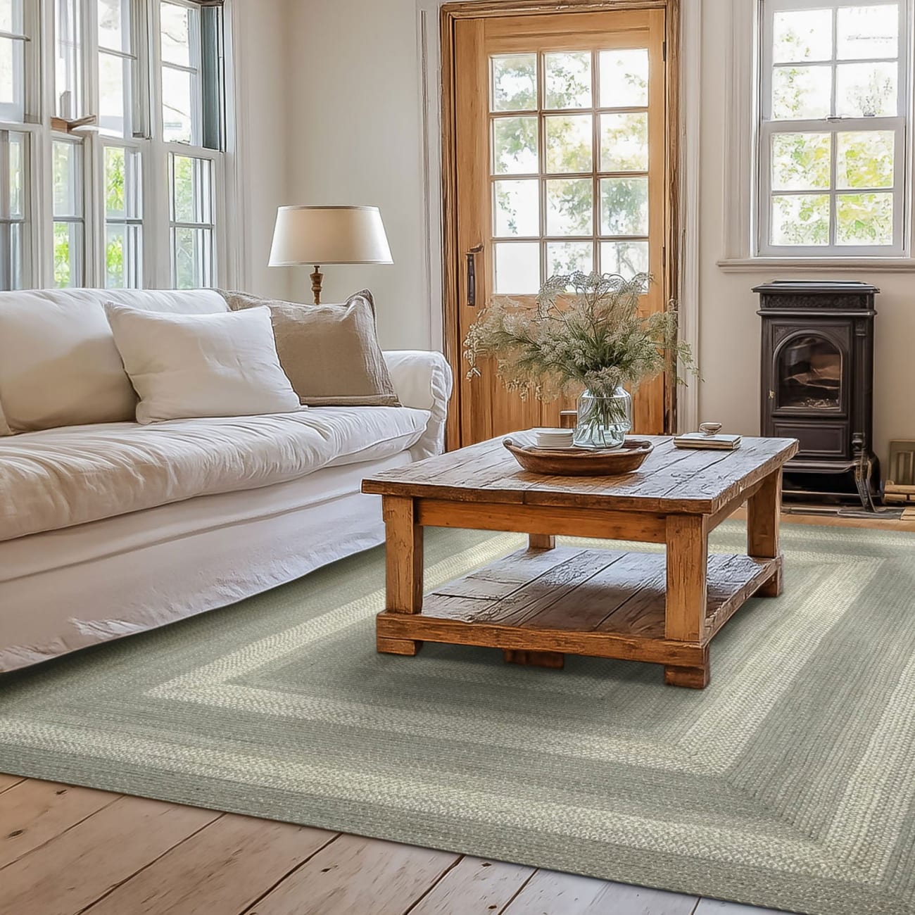 HJBR-GreyCloud - Homespice - Jute Braided Rug - Grey Cloud