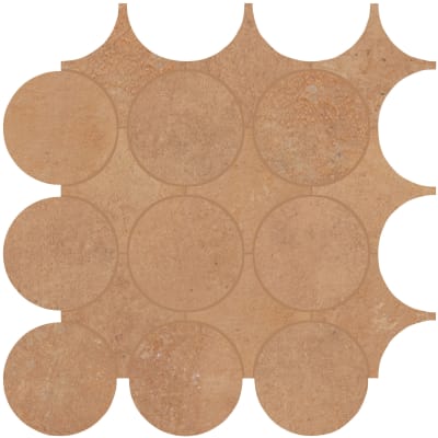 RK14MIXEDMSXTMT - Terracotta 13.50 in x 13.50 in Canvas Dot Mosaic