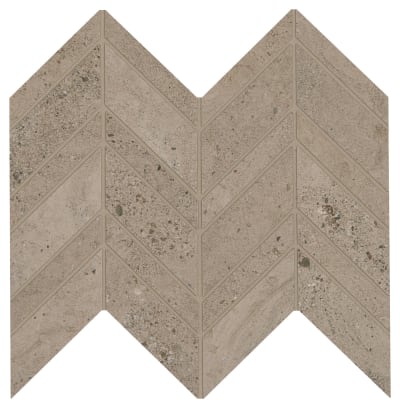 MF03CHEVRMS1P2 - Canyon Taupe 12.00 in x 13.00 in Chevron Mosaic