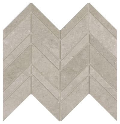 MF04CHEVRMS1P2 - Headland Fog 12.00 in x 13.00 in Chevron Mosaic