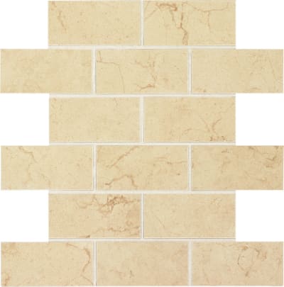 FL0724BJPMS1P2 - Marfil 2.00 in x 4.00 in Brick Joint Mosaic