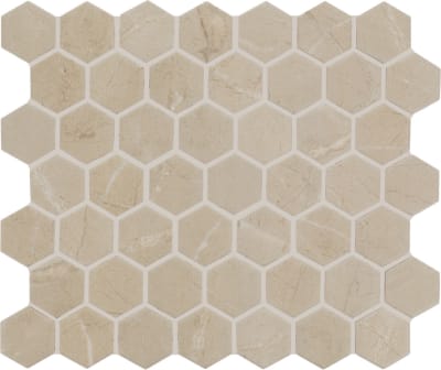 PT2215HEXMS1P2 - Elegant Beige 1.5 x 1.5 Hexagon Mosaic Matte