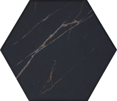 PT248HEX1P2 - Infinite Black 8.00 in x 9.00 in Hexagon Floor Tile Matte