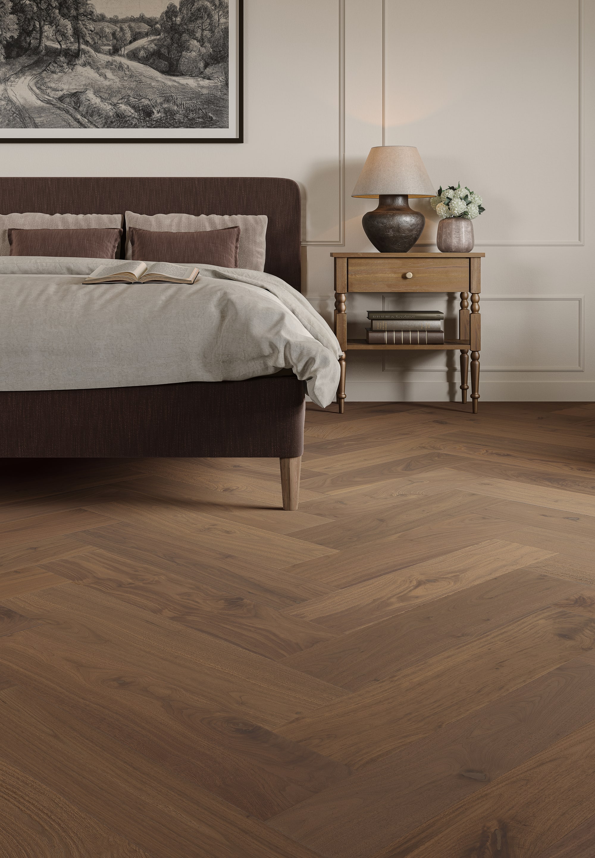 Mannington Maison Collection - Artisan Walnut - Natural (Herringbone)