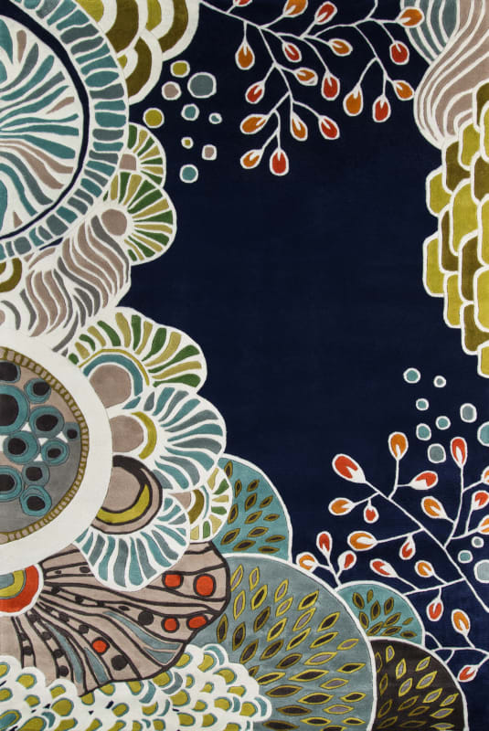 NEWWANW146NVY2680 - Momeni - New Wave - Navy NW146 - 2'6" X 8' Runner