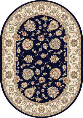 ANOV69573653464 - Dynamic Rugs - ANCIENT GARDEN - Blue Ivory 57365-3464 - 5.3' x 7.7' Oval