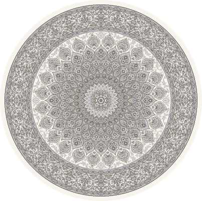 ANR8570906666 - Dynamic Rugs - ANCIENT GARDEN - Cream Grey 57090-6666 - 7.1' Round