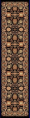 YA282803090 - Dynamic Rugs - YAZD - Black 2803-090 - 2' x 7.7'