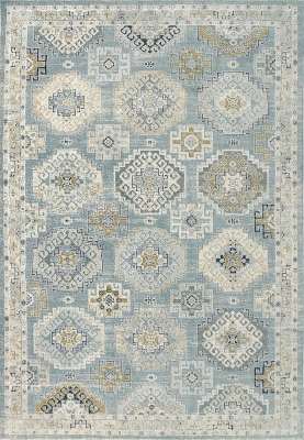 AL247607581 - Dynamic Rugs - ANNALISE - Blue Beige Cream 7607-581 - 2' x 3.11'