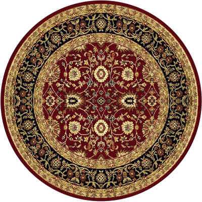 YAR52803390 - Dynamic Rugs - YAZD - Red Black 2803-390 - 5.3' Round