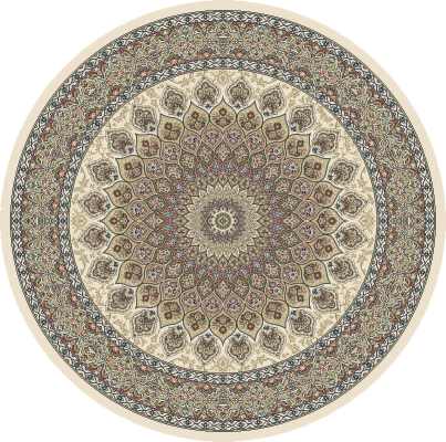 ANR5570906484 - Dynamic Rugs - ANCIENT GARDEN - Ivory 57090-6484 - 5.3' Round
