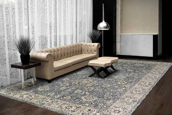 VX463572598 - Dynamic Rugs - SAVOY - Denim Grey Cream 3572-598 - 3.11' x 5.7'