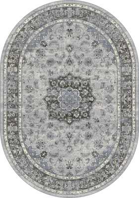 ANOV35575599656 - Dynamic Rugs - ANCIENT GARDEN - Silver Grey 57559-9656 - 2.7' x 4.7' Oval