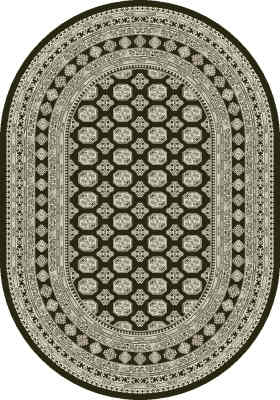 ANOV71057102363 - Dynamic Rugs - ANCIENT GARDEN - Charcoal Silver 57102-3636 - 6.7' x 9.6' Oval