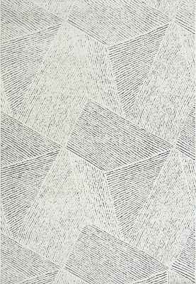 LT698144150 - Dynamic Rugs - LOTUS - Ivory Blue 8144-150 - 5' x 7'