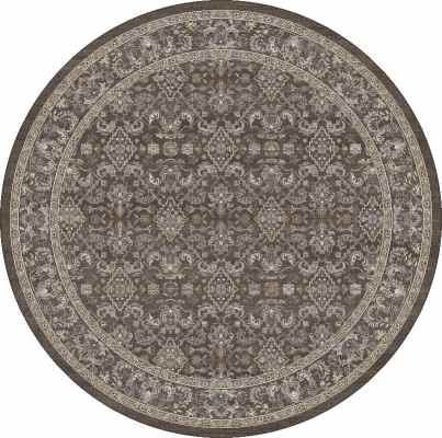 ANR5572763235 - Dynamic Rugs - ANCIENT GARDEN - Dark Brown Beige Blue 57276-3235 - 5.3' Round