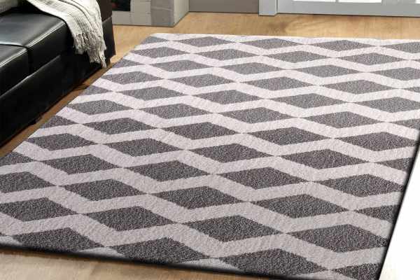 SI695904119 - Dynamic Rugs - SILKY SHAG - White Silver 5904-119 - 5.3' x 7.7'
