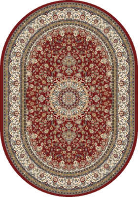 ANOV69571191414 - Dynamic Rugs - ANCIENT GARDEN - Red Ivory 57119-1414 - 5.3' x 7.7' Oval