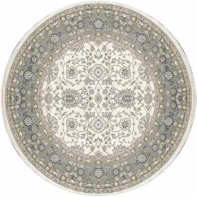YAR52803190 - Dynamic Rugs - YAZD - Ivory Grey 2803-190 - 5.3' Round