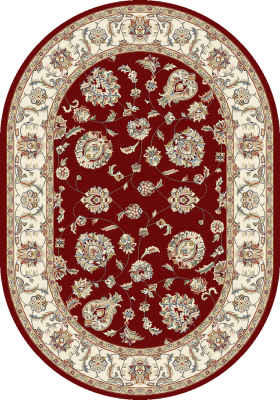 ANOV69573651464 - Dynamic Rugs - ANCIENT GARDEN - Red Ivory 57365-1464 - 5.3' x 7.7' Oval