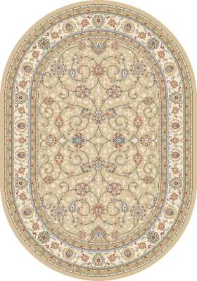 ANOV69571202464 - Dynamic Rugs - ANCIENT GARDEN - Light Gold Ivory 57120-2464 - 5.3' x 7.7' Oval