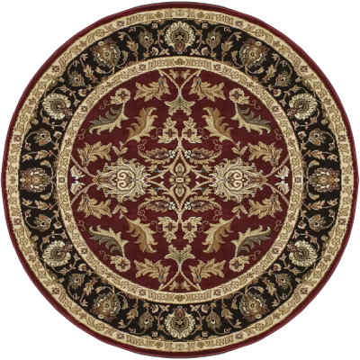 YAR51744310 - Dynamic Rugs - YAZD - Red 1744-310 - 5.3' Round