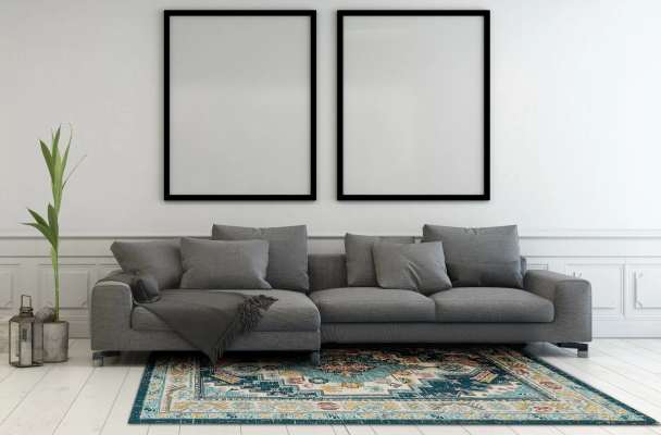 ZODIAC - Beige Blue 6631-590 - Dynamic Rugs - ZODIAC - Beige Blue 6631-590