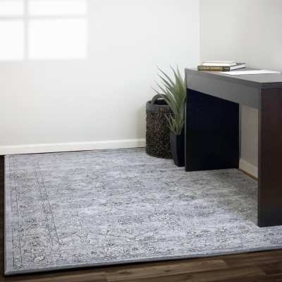 ANCIENT GARDEN - Cream Grey 57136-9696 - Dynamic Rugs - ANCIENT GARDEN - Cream Grey 57136-9696