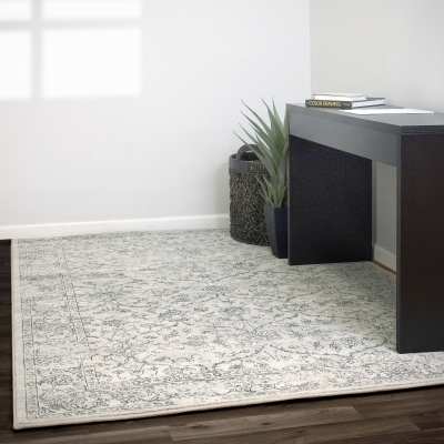 ANCIENT GARDEN - Silver Grey 57136-9696 - Dynamic Rugs - ANCIENT GARDEN - Silver Grey 57136-9696