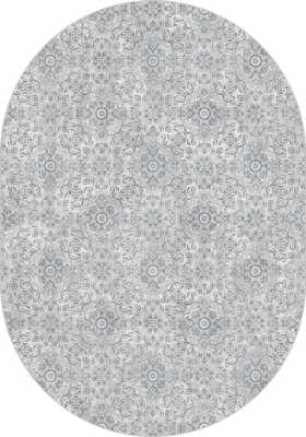 ANOV69571629646 - Dynamic Rugs - ANCIENT GARDEN - Silver Grey 57162-9646 - 5.3' x 7.7' Oval