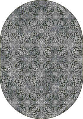 ANOV69571623696 - Dynamic Rugs - ANCIENT GARDEN - Steel Blue 57162-3696 - 5.3' x 7.7' Oval