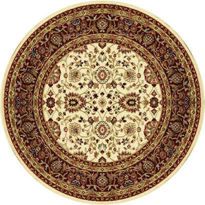 YAR52803130 - Dynamic Rugs - YAZD - Cream Red 2803-130 - 5.3' Round