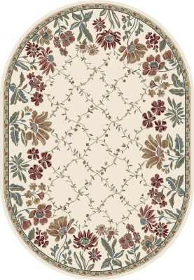 ANOV71057084646 - Dynamic Rugs - ANCIENT GARDEN - Ivory 57084-6464 - 6.7' x 9.6' Oval