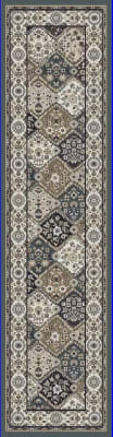 YA288471510 - Dynamic Rugs - YAZD - Blue Ivory 8471-510 - 2' x 7.7'