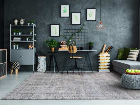 GD9121361915 - Dynamic Rugs - GOLD - Grey Ivory Navy 1361-915 - 7.1' x 10.1'