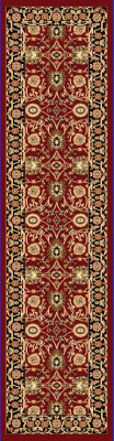 YA282803390 - Dynamic Rugs - YAZD - Red Black 2803-390 - 2' x 7.7'