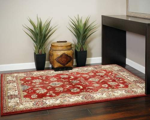 ANCIENT GARDEN - Red Ivory 57158-1464 - Dynamic Rugs - ANCIENT GARDEN - Red Ivory 57158-1464